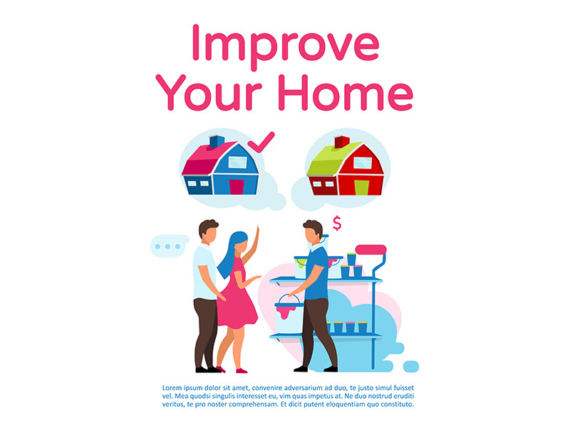 Improve your home poster template layout