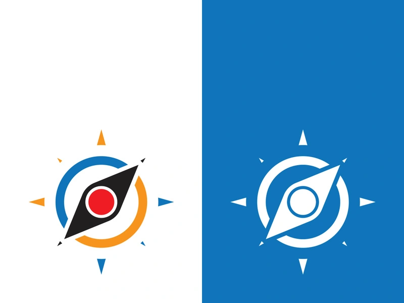 Compass logo template vector icon illustration design