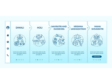 Top Hindu festivals onboarding vector template preview picture