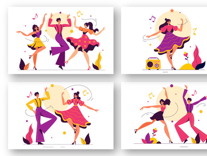 9 Dancer Performing Illustration