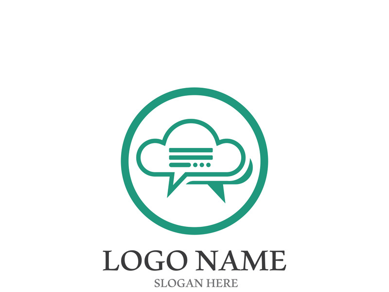 Speech bubble icon logo template vector illustration