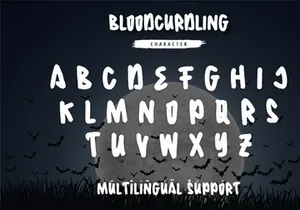 Bloodcurdling - Horror Display Font
