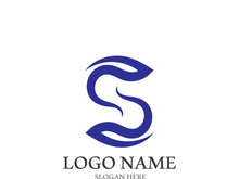 S letter creative icon logo design elegant vector illustration