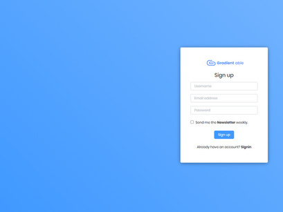 Gradient Able ReactJS Free Admin Dashboard Template