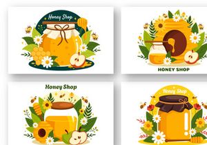 12 Honey Store Illustration
