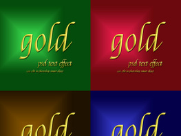 luxury gold text effect with 4 background color desgin design preview picture