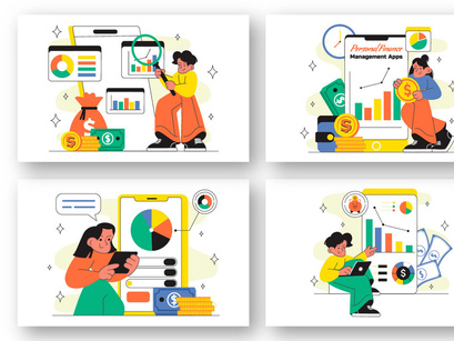 10 Personal Finance Management Apps Illustration