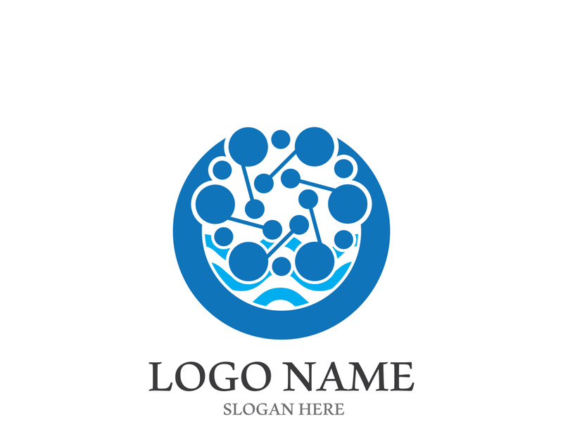 Molecule symbol logo template vector illustration design
