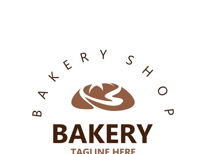 Bread Vintage style Logo Design Vector, label product Bake shop Homemade template