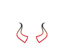 Devil horn Vector icon design illustration Template
