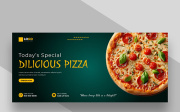Food Menu and Delicious Pizza Facebook Cover Ver-3