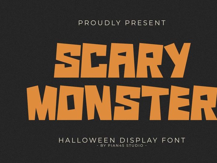 Scary Monster - Halloween Display Font