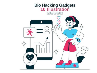 10 Bio Hacking Gadgets Illustration