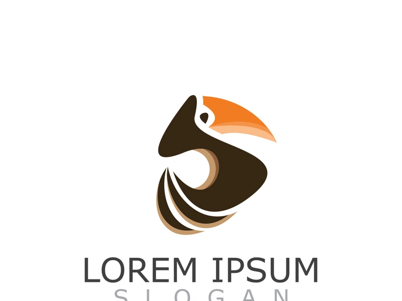 Toucan simple logo design image bird vector illustration