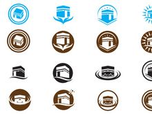 Kaaba of Muslims icon logo