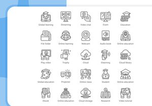 Online Learning Icon Pack