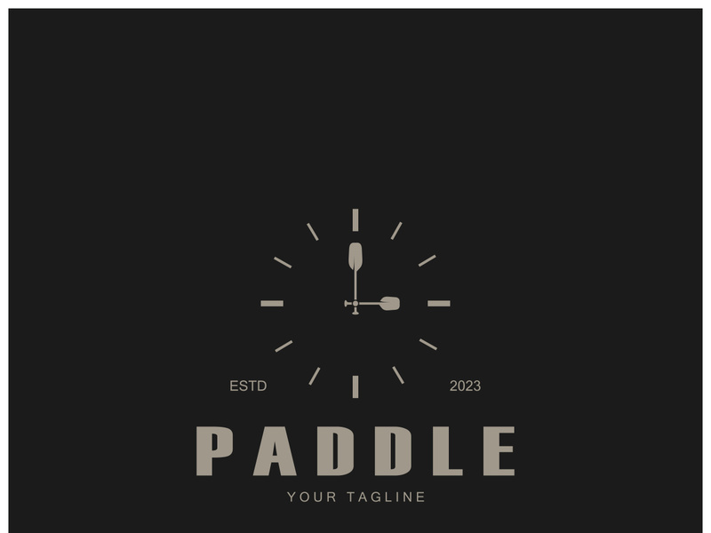 simple paddle logo,design for surfing,rafting,canoe,boat,surfing and rowing equipment business,vector