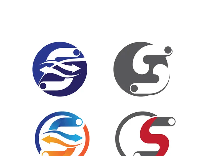 S letter creative icon logo design elegant vector illustration