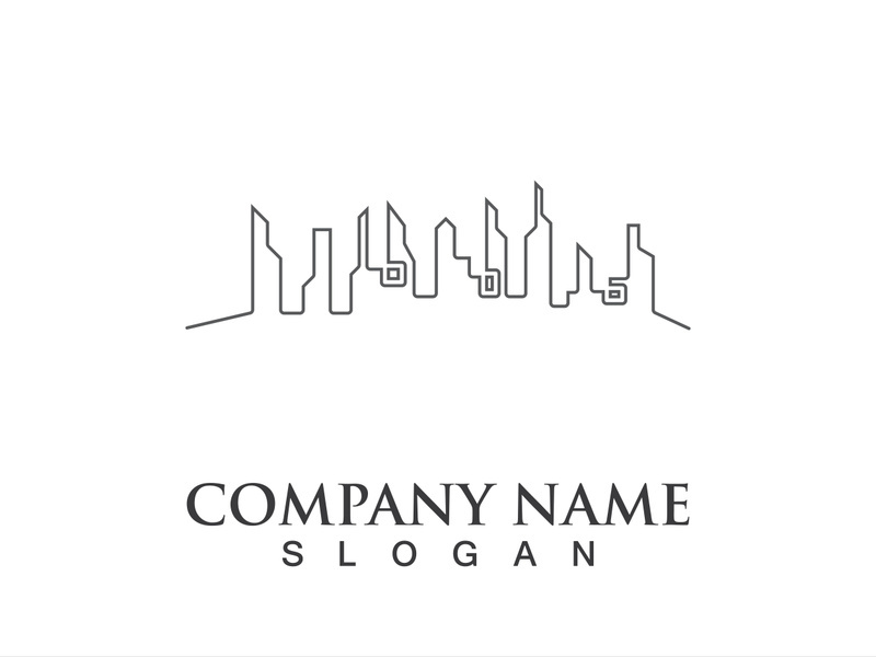 Modern city skyline vector illustration in flat design