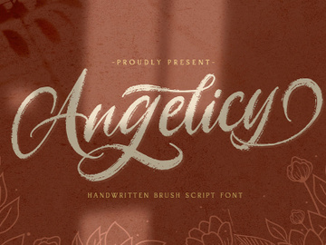 Angelicy - Textured Brush Font preview picture