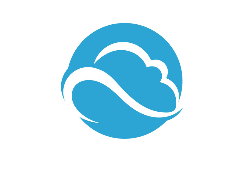 Blue cloud icon logo vector
