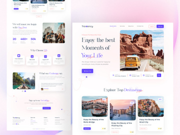 Travency - Travel Agency Landing Page Design preview picture