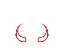 Devil horn Vector icon design illustration Template
