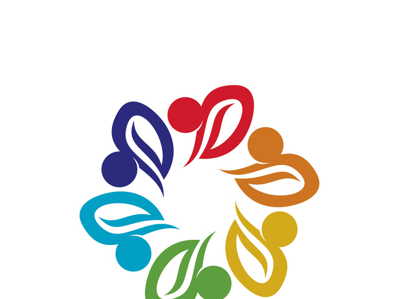 Community, network and social icon design template