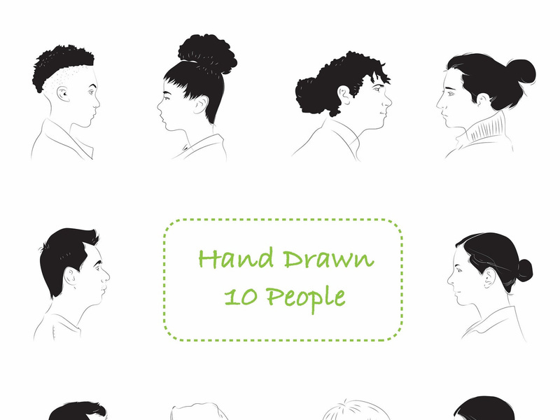 Hand Drawn Men and Women Illustrate.