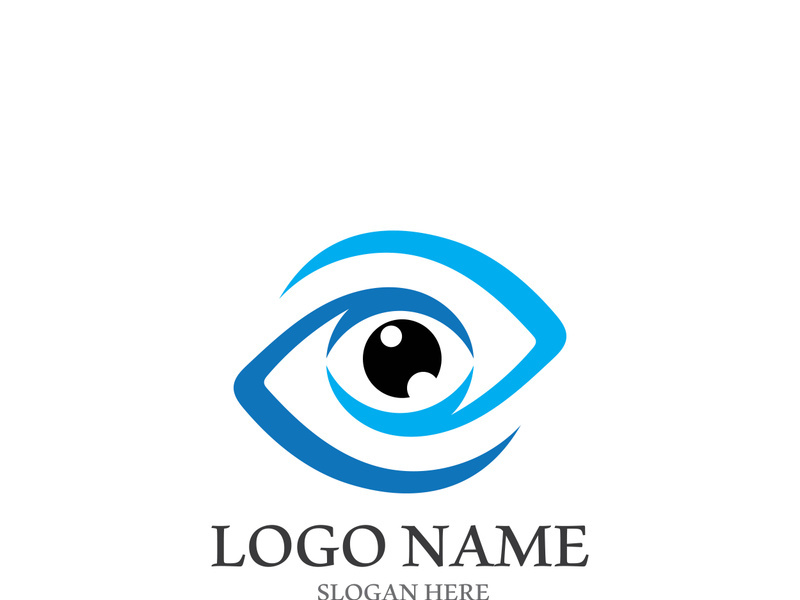 Branding identity corporate eye care vector logo design