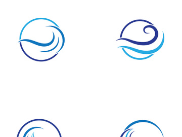 Ocean water wave wave logo design. preview picture