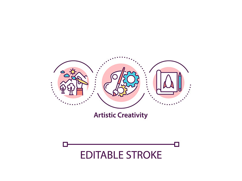 Artistic creativity concept icon