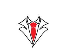 Vector coat tie for business design