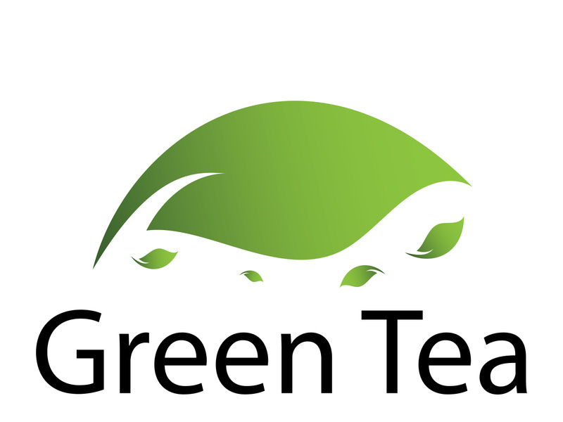 Tea cup logo vector design.Green tea vector logo template.