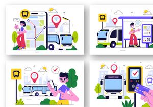 10 Smart Public Transport System Illustration
