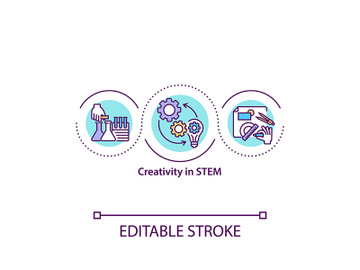 Creativity in STEM concept icon preview picture
