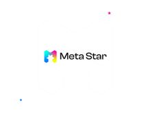 Letter M logo - lettermark logo - gradient Logo - Negative space logo design