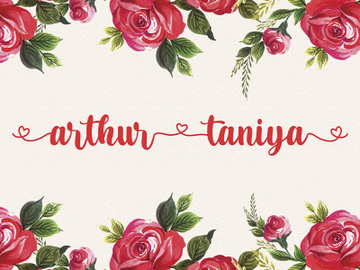 Arthur Taniya - Lovely Calligraphy Font preview picture