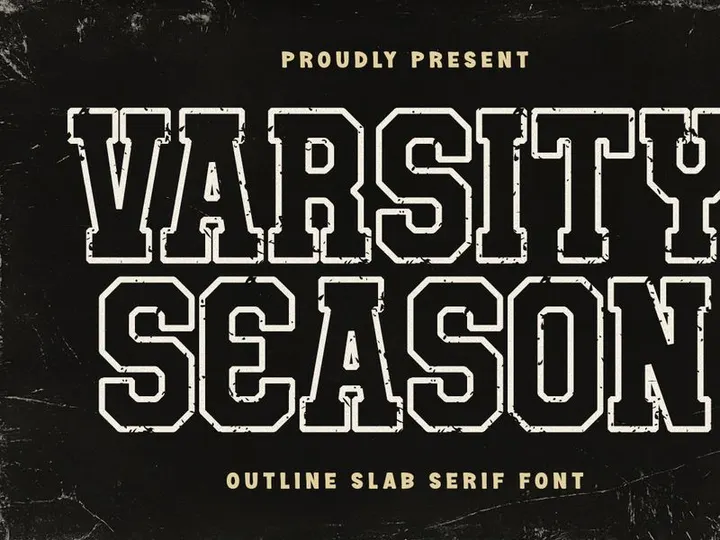 Varsity Season - Outline Slab Serif