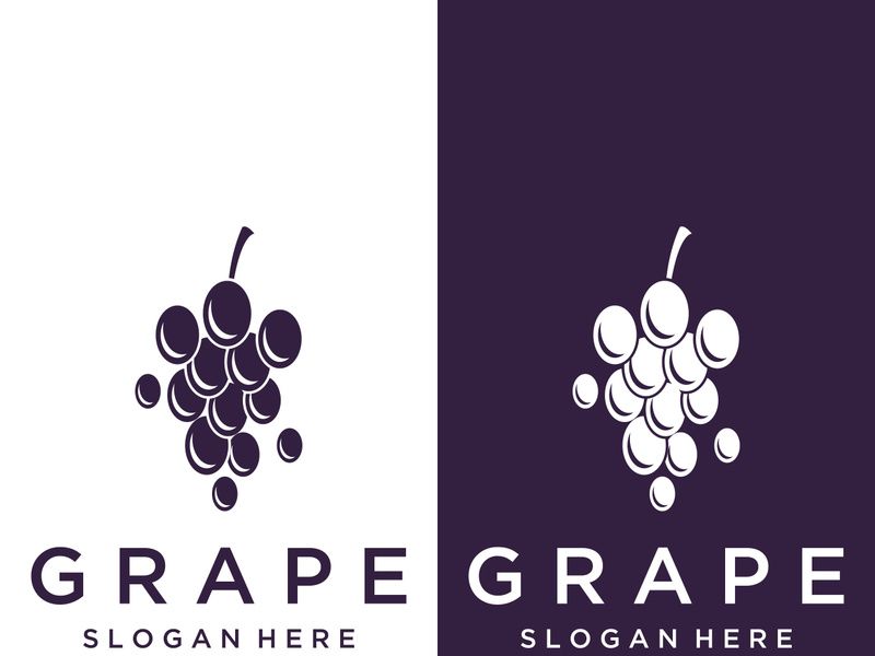Natural organic grapes logo design for business,wine shop, organic.