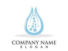Blue water drop vector logo icon illustration images