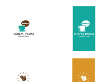 Premium coffee bean logo design.