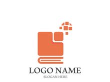 Digital book logo technology vector icon design