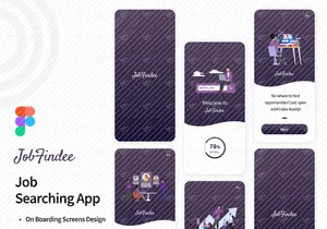 JobFindee - Part 1 (On Boarding Screens Design)