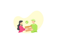 Pick up your delivery flat design