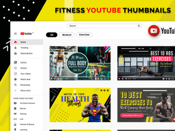 Fitness Youtube Thumbnails preview picture