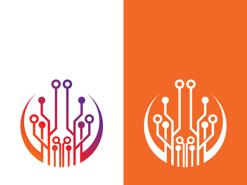 Technology logo images illustration design template