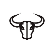 Bull head logo vector icon design illustration