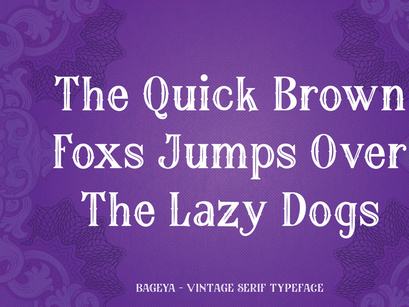 Bageya - Vintage Serif Typeface
