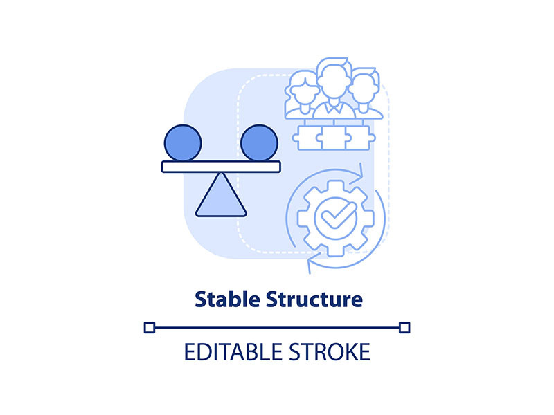Stable structure light blue concept icon